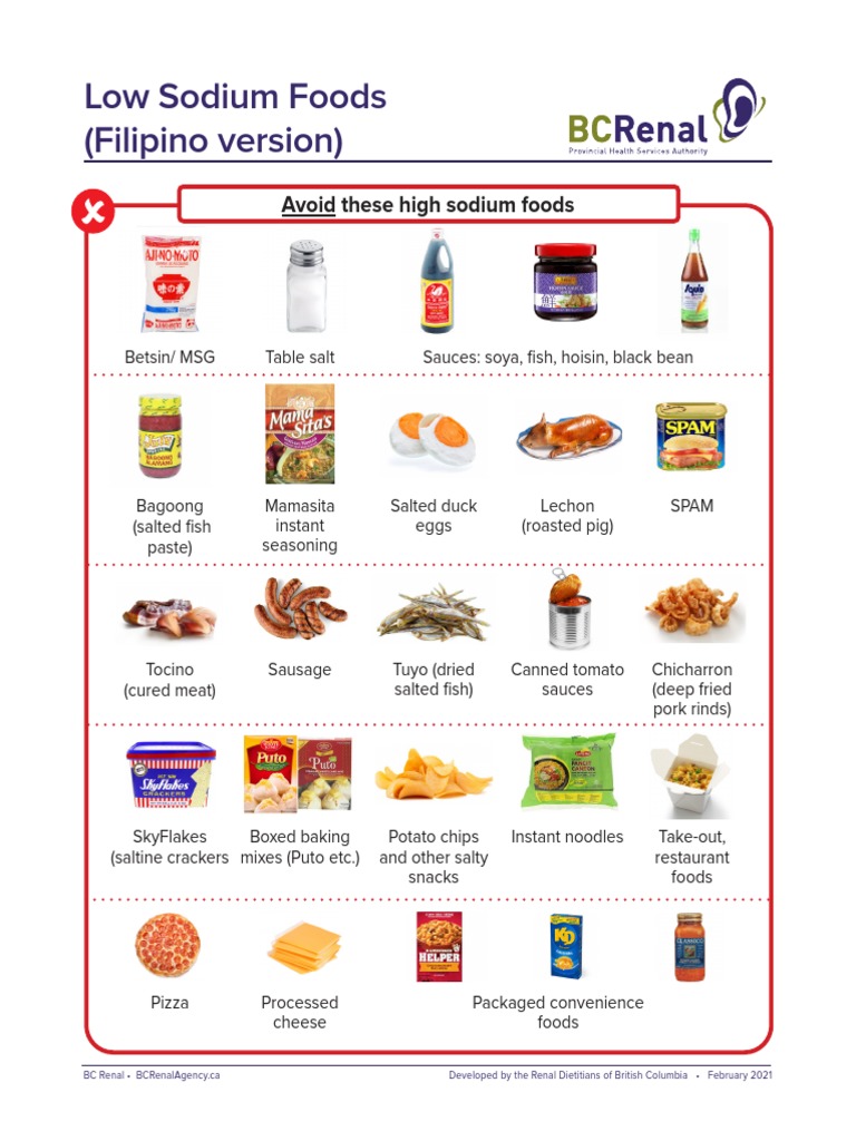 Foods High In Sodium