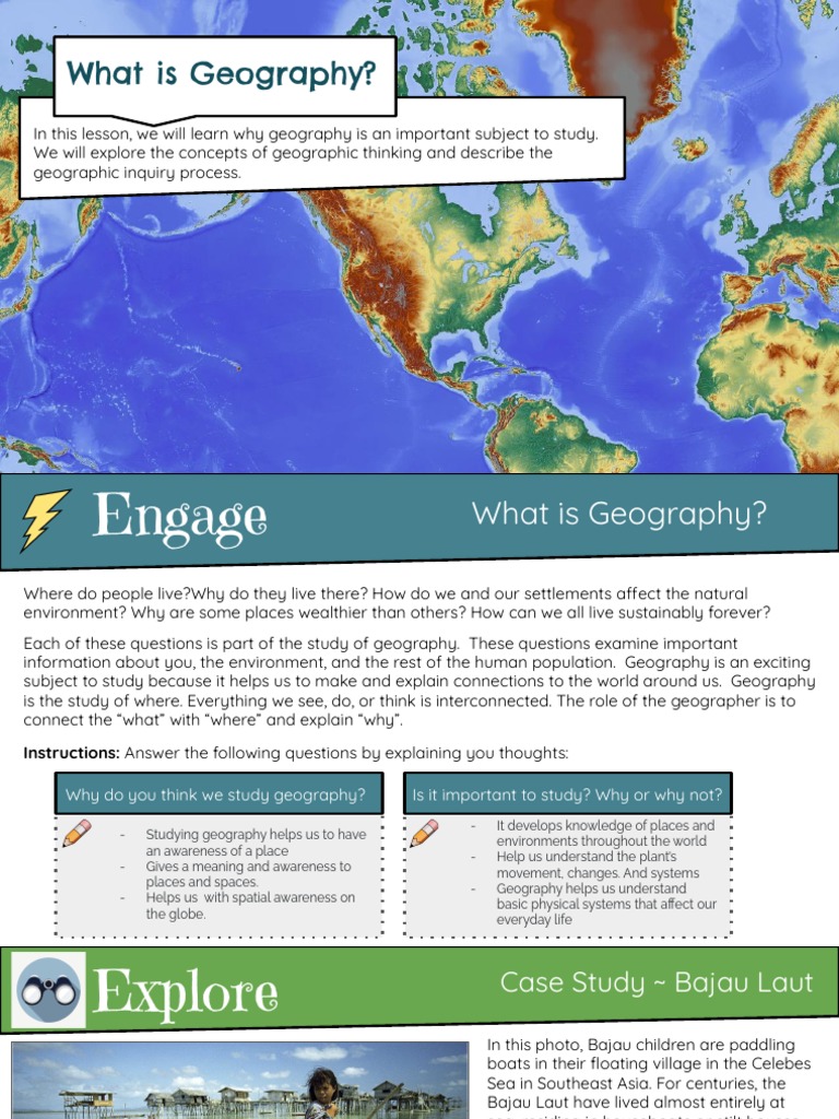 What Is Geography PDF Geography Natural Environment