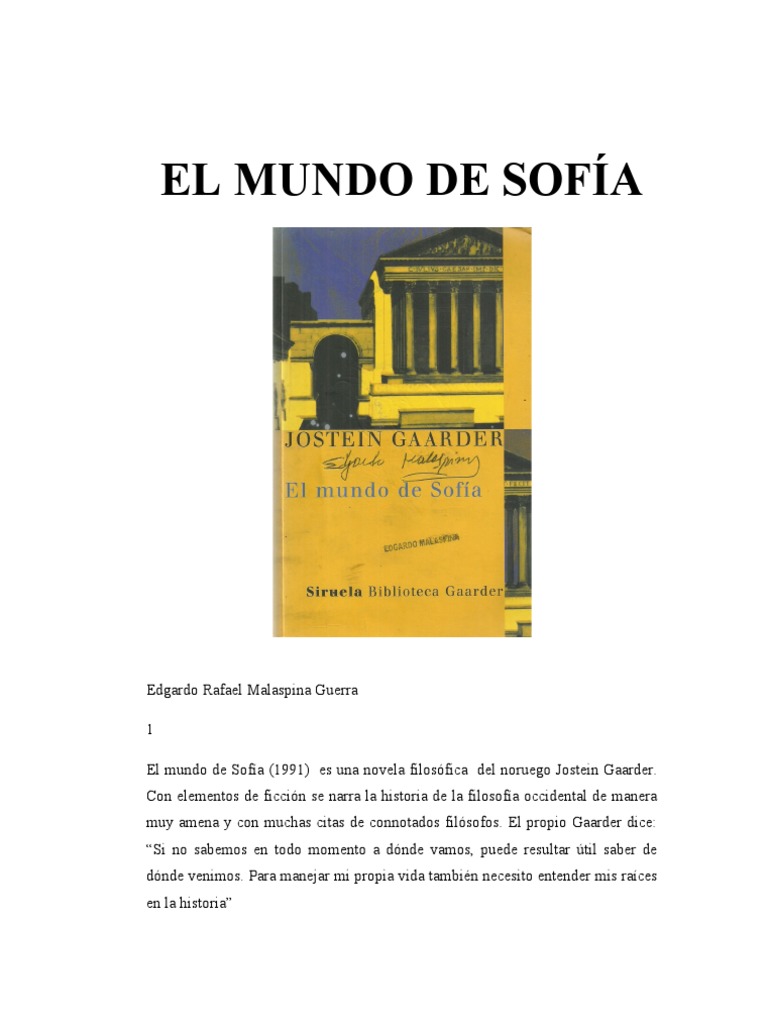 El Mundo de Sofía PDF PDF