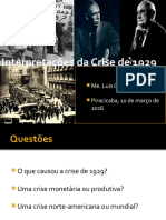 Interpretações Da Crise de 1929