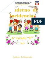 Cuaderno de Incidencias 6° F