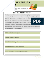 Wh-Comprehension Questions: The Camping Trip