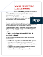 Sistema de Gestion de Calidad Iso 9001