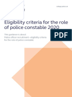 Eligibility Criteria For The Role of Police Constable 2020