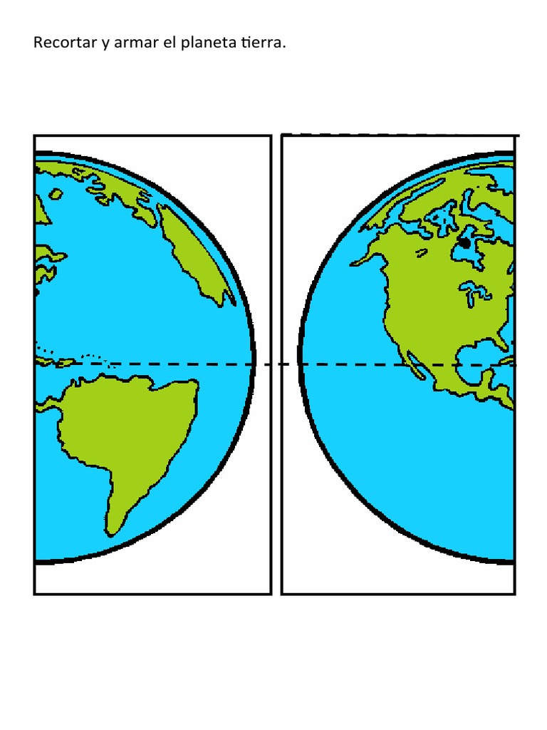 Recortar y armar el planeta tierra con materiales de la naturaleza | PDF