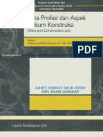 Pertemuan 7 - Etika Profesi Dan Aspek Hukum Konstruksi