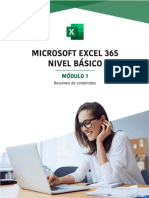 Módulo 1 de Resumen de Contenido Office365 Excel - v2