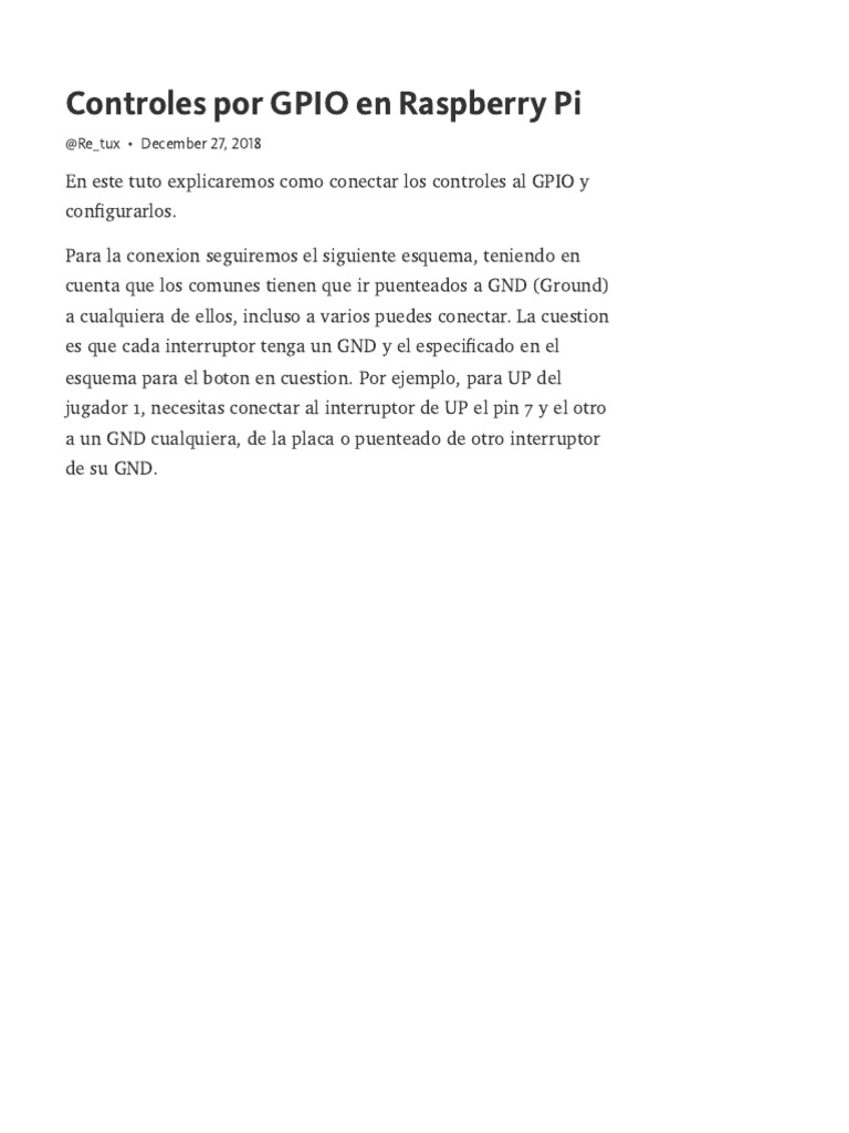 Controles Por GPIO en Raspberry Pi - Telegraph | PDF | Software ...