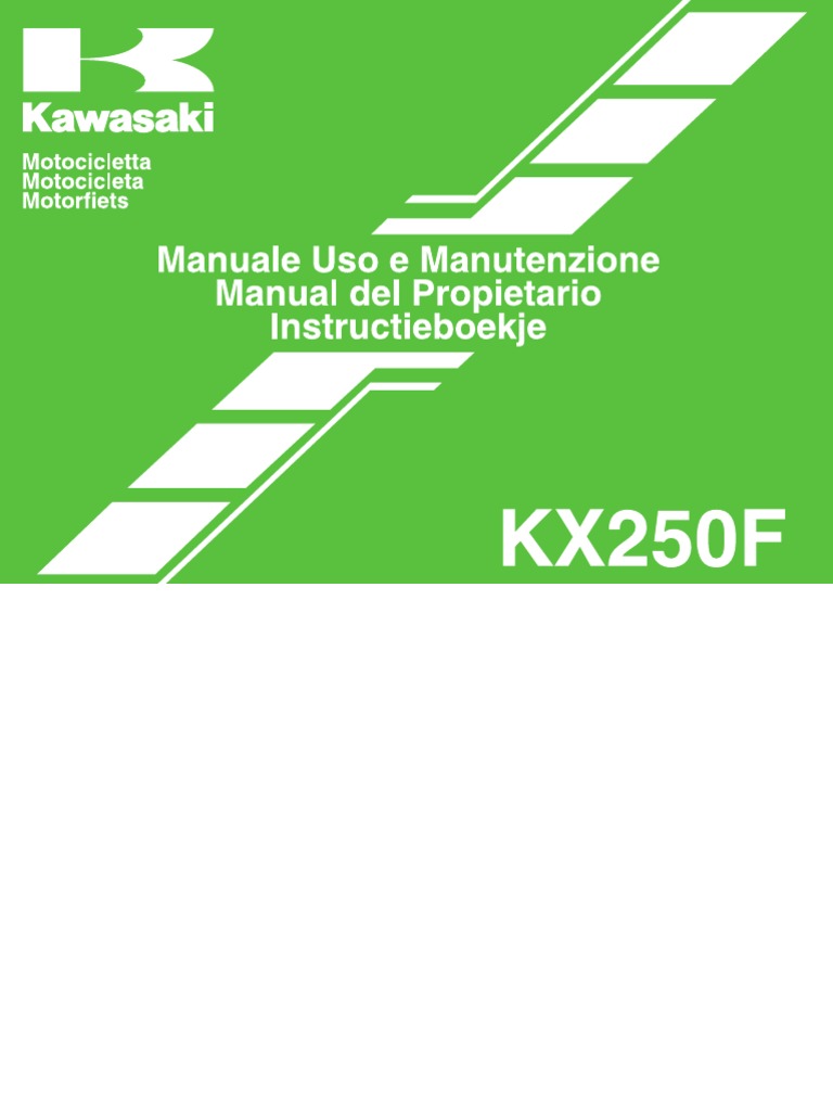 Manual de Propietario Kawasaki KLX PDF Motocicleta Gasolina