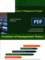 The Evolution of Management Thought: From Mcgraw-Hill Irwin Contemporary Management