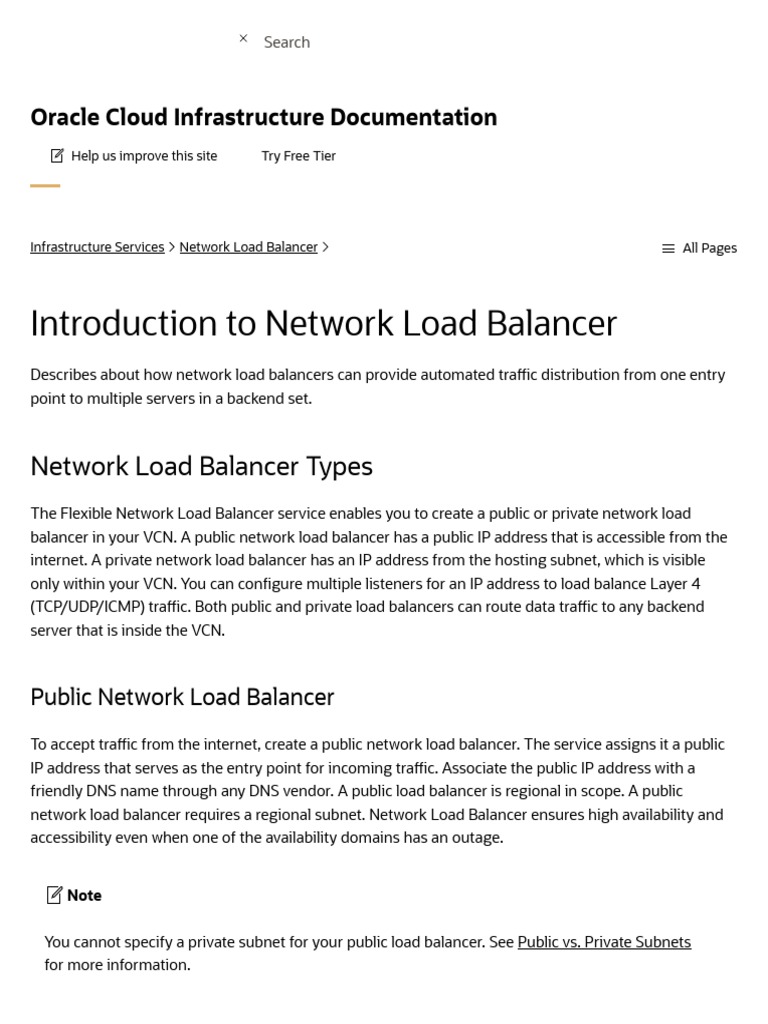 Introduction to Network Load Balancer PDF Computer Network