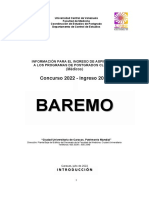 Baremo Concurso 2022 - Ingreso 2023