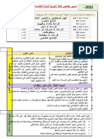 ملخص تسيير حصص اللغة العربية للسنة الخامسة ابتدائي 2022