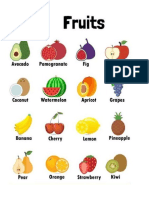 Fruits Adjectives