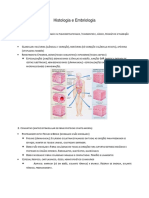 Histologia e Embriologia - Resumo