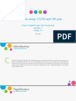 Fire Alarm Using NAND and OR Gate: Course: Digital Logic and Circuit Lab Section: C Group: 07