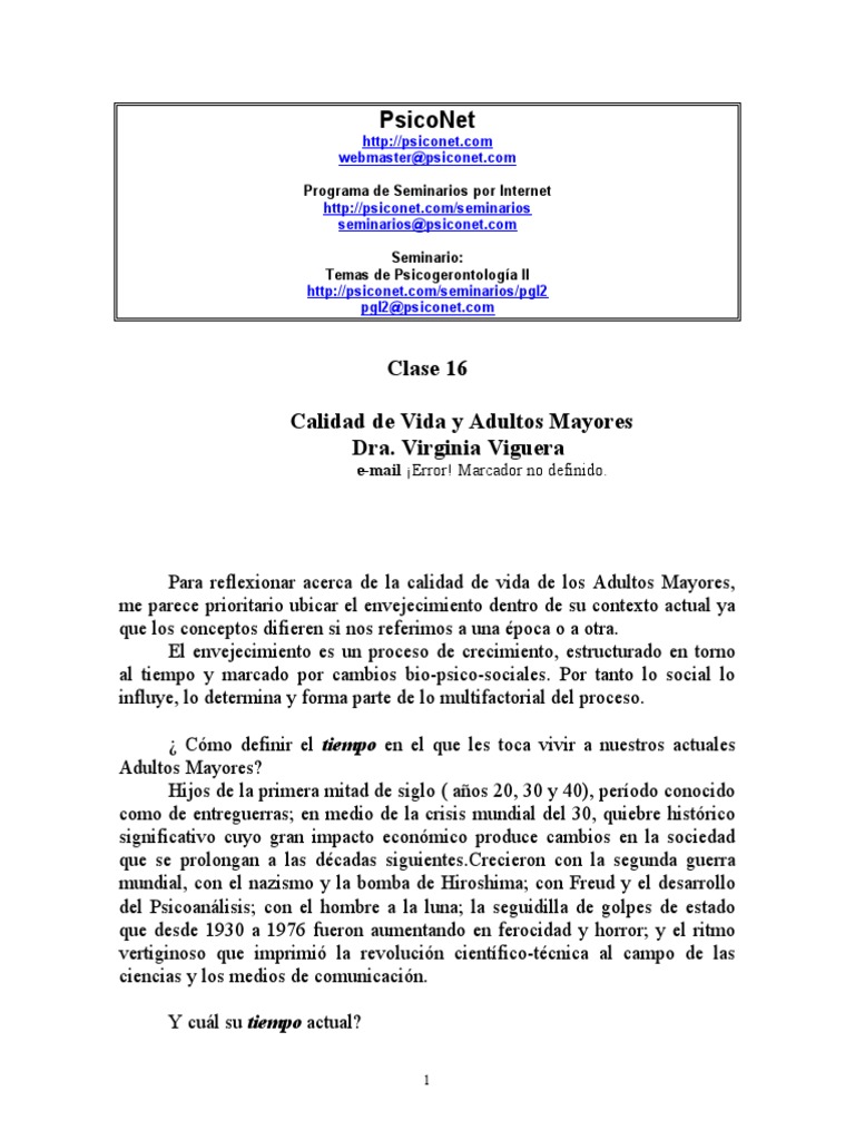 Calidad de Vida en Adultos Mayores | PDF | Vejez | Vida