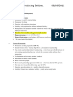 Ch. 13 Income Producing Entities. 08/06/2011 14:34:00: (Information From Bizorg Notes)