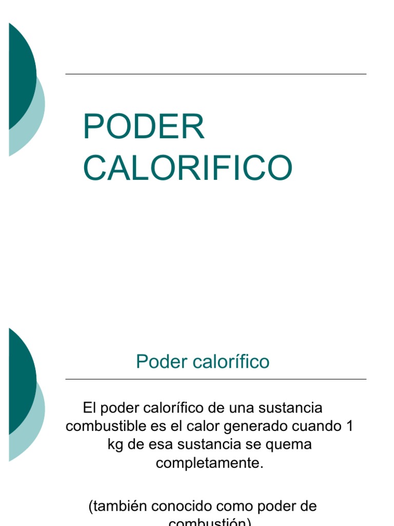 Poder Calorifico de Los Combustibles