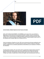 Rey Juan Carlos I biografía militar