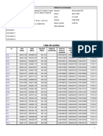 Lista de Puntos - UTM