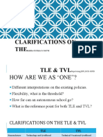 Clarifications On The TVL TLE
