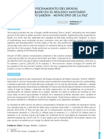 Aprovechamiento Del Biogás Generado en El Relleno Sanitario Nuevo Jardin - Municipio de La Paz - Iss