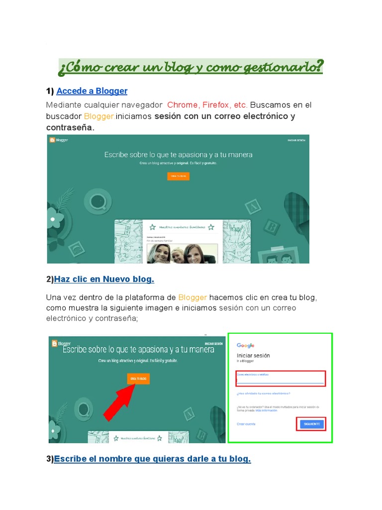 ¿Cómo Crear Un Blog y Como Gestionarlo | PDF