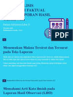 Menganalisis Informasi Faktual Dalam Laporan Hasil Observasi