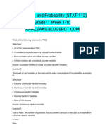 Statistics (STAT-112) - Grade 11 Week 1-10