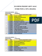 DAFTAR KELOMPOK PKKMB