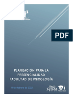 Documento Planeación para La Presencialidad'. 10-Feb-2022. Sec Gral, Fac Psicología UNAM