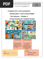 CES & C 12 Typologies in The Community Module 4