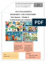 CES & C 12 Typologies in The Community Module 4