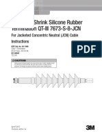 3M Cold Shrink Silicone Rubber Termination QT-III 7673-S-8-JCN