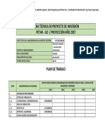 FICHA TÉCNICA DE PROYECTO DE INVERSIÓN Petar Ilo