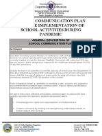 Pis School Communication Plan