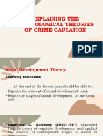 Explaining Psychological Theories of Crime Causation