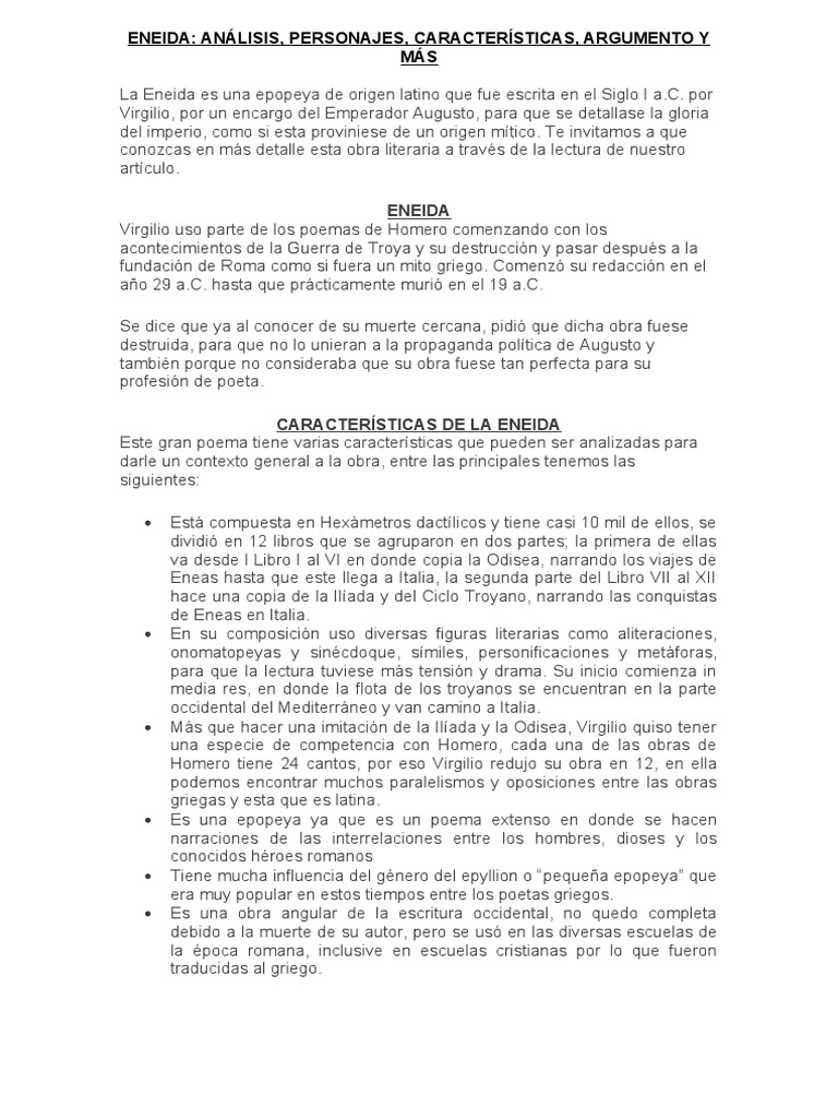 ENEIDA PDF Eneida Eneas