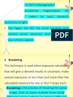 Add Info For ISO and Bracketing