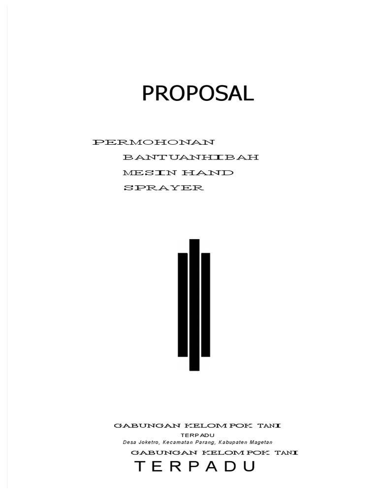 Proposal Bantuan Hand Sprayer Tani | PDF