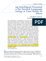 Dizon2017 USING INTELLIGENT PERSONAL ASSISTANT FOR SECOND LANGUAGE LEARNING - A CASE STUDY OF ALEXA