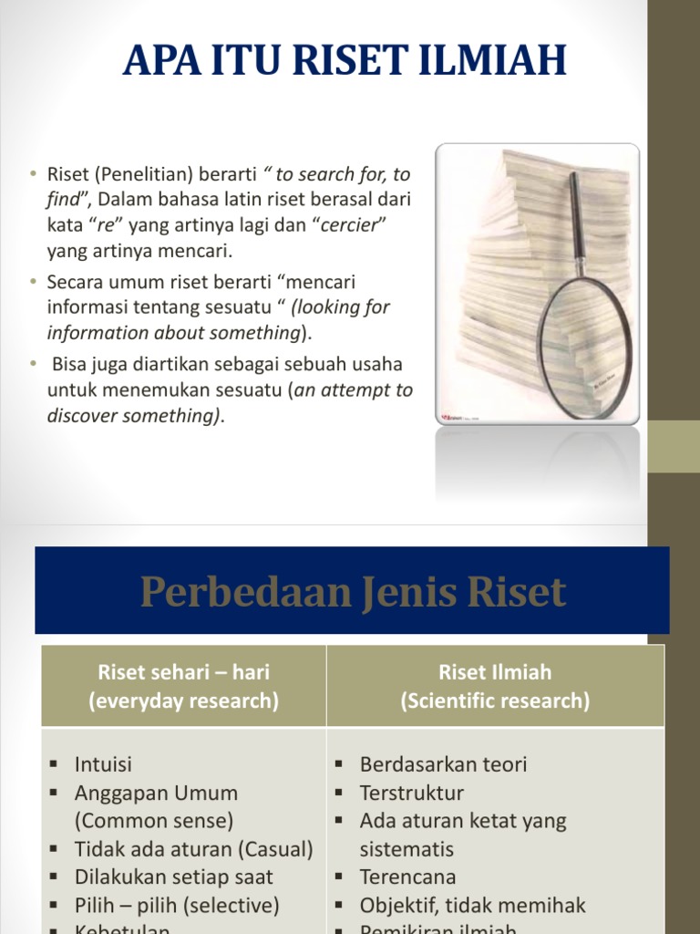 Memahami Riset Ilmiah dan Metodenya | PDF