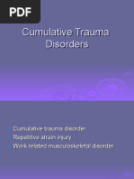 Cumulative Trauma Disorders