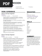 Senior Devops Engineer Resume Example