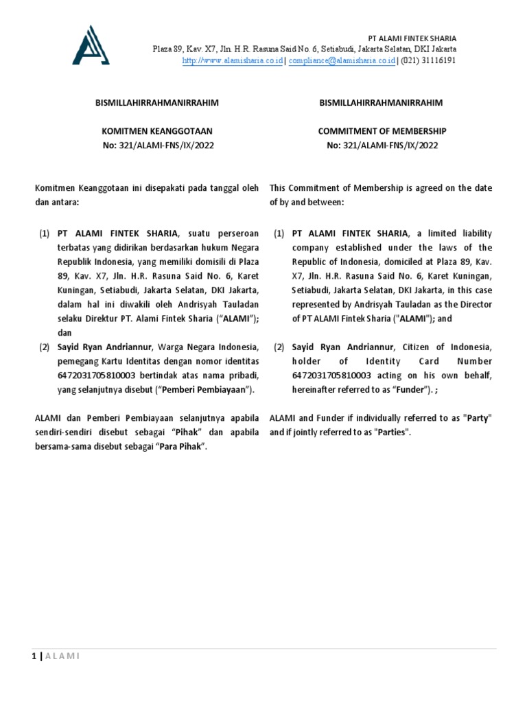 Alami | PDF | Pengelolaan Keuangan & Uang | Hukum