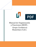 Manual de Organización y Funciones de Grupo Cerámicos Huanchaco