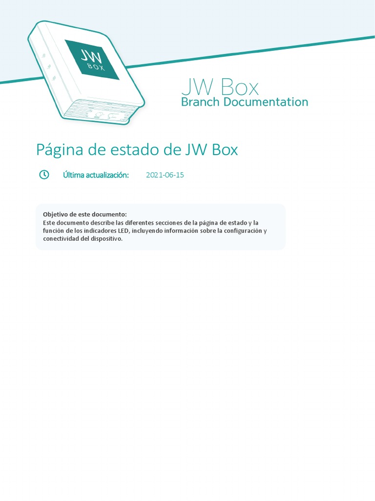 Estado y Actualización de JW Box | PDF | Internet | Punto de acceso ...