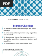 Algorithms and Flowcharts