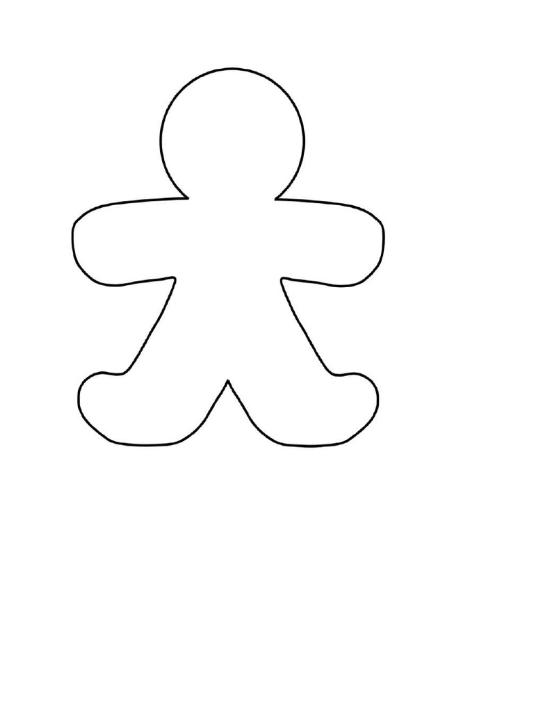 Gingerbread Man Template PDF